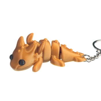 Smok złoty - brelok do kluczy